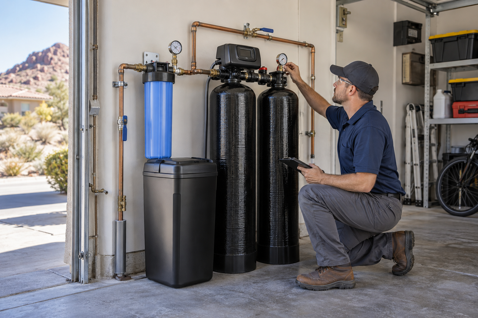 Water Filter Installation equipment and professional service in a Henderson home